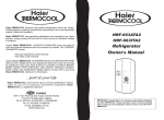 Haier Refrigerator HRF-663ATA2 User's Manual