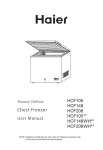 Haier Freezer HCF105 User's Manual