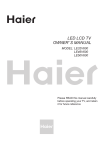 Haier LE32V600 User's Manual
