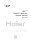 Haier LE32A650 User's Manual