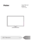 Haier Flat Panel Television LED Television User's Manual
