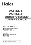 Haier 25F3A-T User's Manual