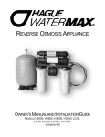 Hague Quality Water Intl WATERMAX H3000 User's Manual