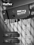 Hafler SR2800 User's Manual
