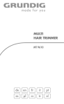 Grundig MULTI HAIR TRIMMER MT 9610 User's Manual