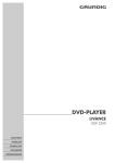 Grundig DVD-PLAYER LIVANCE GDP 3200 User's Manual