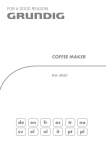 Grundig Coffee Maker KM 4060 User's Manual