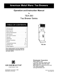 Grindmaster TEA-300 User's Manual
