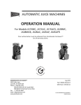 Grindmaster JX15ACS User's Manual