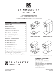 Grindmaster AT-2W/AT-2WE User's Manual