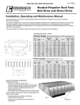 Greenheck Fan Hooded Propeller Roof Fans User's Manual