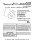 Greenheck Fan FSDR-XXX User's Manual