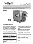 Greenheck Fan Energy Recovery Ventilator ERVe User's Manual