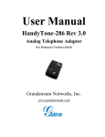 Grandstream Networks HANDYTONE HandyTone-286 User's Manual