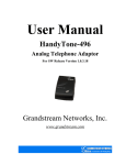 Grandstream Networks HandyTone-496 User's Manual