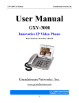 Grandstream Networks GXV-3000 User's Manual