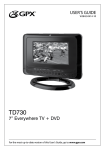 GPX TD730 User's Manual