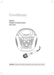 Goodmans XB6CDG User's Manual