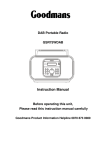 Goodmans GSR75WDAB User's Manual