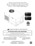 Goodman Mfg Light Commercial Self Contained Packaged Cooling and Heating Unit CPC/CPH User's Manual