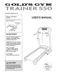 Gold's Gym 550 User's Manual