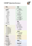 Gimp  Quick Reference Card