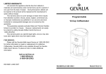 Gevalia 12-Cup User's Manual