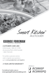 George Foreman RC0995P Use & Care Manual