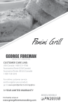 George Foreman PN2035B Use & Care Manual