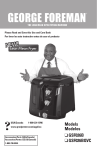 George Foreman GSF026BQVC Use & Care Manual