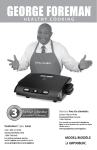 George Foreman GRP99BLKC Use & Care Manual