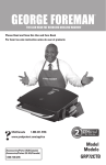 George Foreman GRP72CTB User's Manual