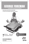 George Foreman GRP100 Use & Care Manual