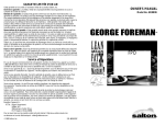 George Foreman GR30BW Use & Care Manual