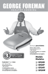 George Foreman GR26B, Use & Care Manual