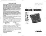 George Foreman GR19BW Use & Care Manual