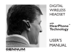 GENNUM DIGITAL WIRELESS HEADSET User's Manual