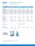 Genie QuickStock Product Specifications