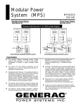 Generac MPSG350 User's Manual