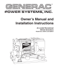 Generac 09290-4 Owner's Manual