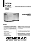 Generac Power Systems SG025 User's Manual