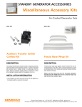 Generac Power Systems Air-Cooled Generator Sets 5621 User's Manual