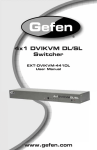 Gefen EXT-DVIKVM-441DL User's Manual