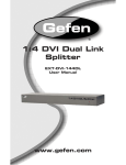 Gefen EXT-DVI-144DL User's Manual
