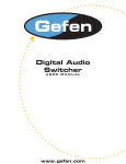 Gefen Digital Audio Switcher User's Manual