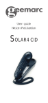 Geemarc Solar 4 CID User's Manual