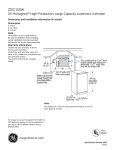 GE ZDIC150W User's Manual