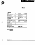 GE WWA9850M User's Manual