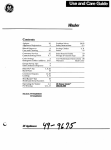 GE WWA8836M User's Manual