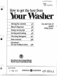 GE WWA7304V User's Manual